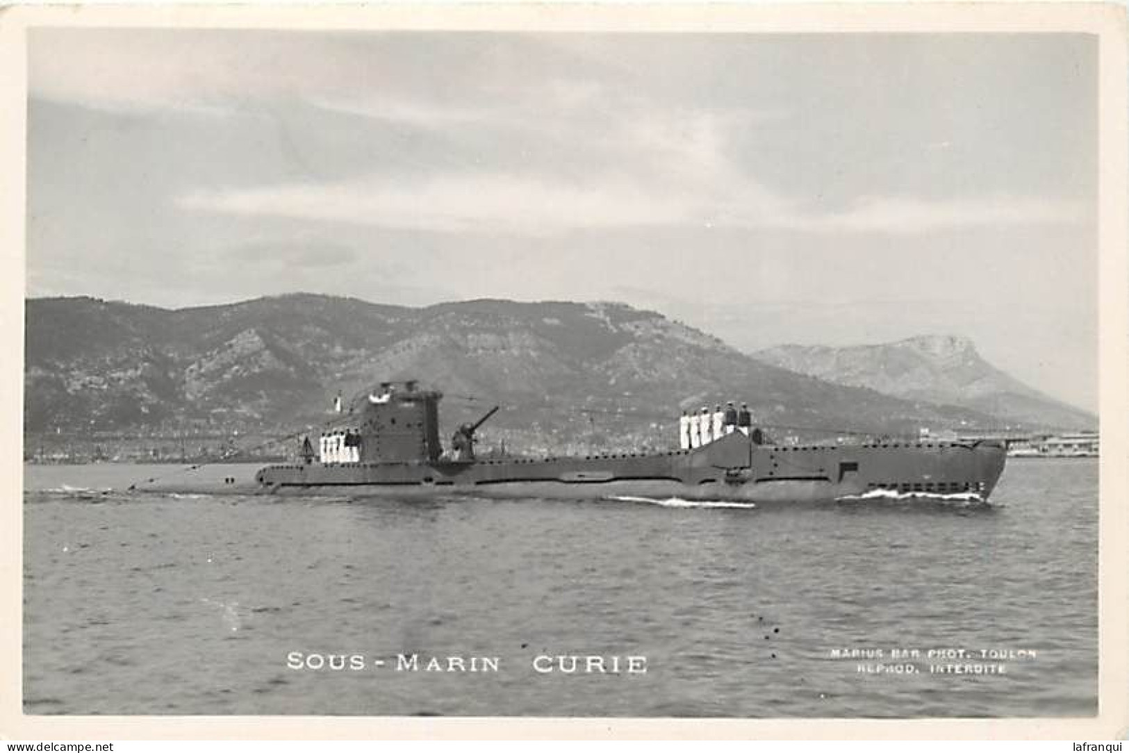 Themes Div-ref VV532- Marine Militaire Francaise -bateaux De Guerre - Sous Marin Curie  - - Submarines