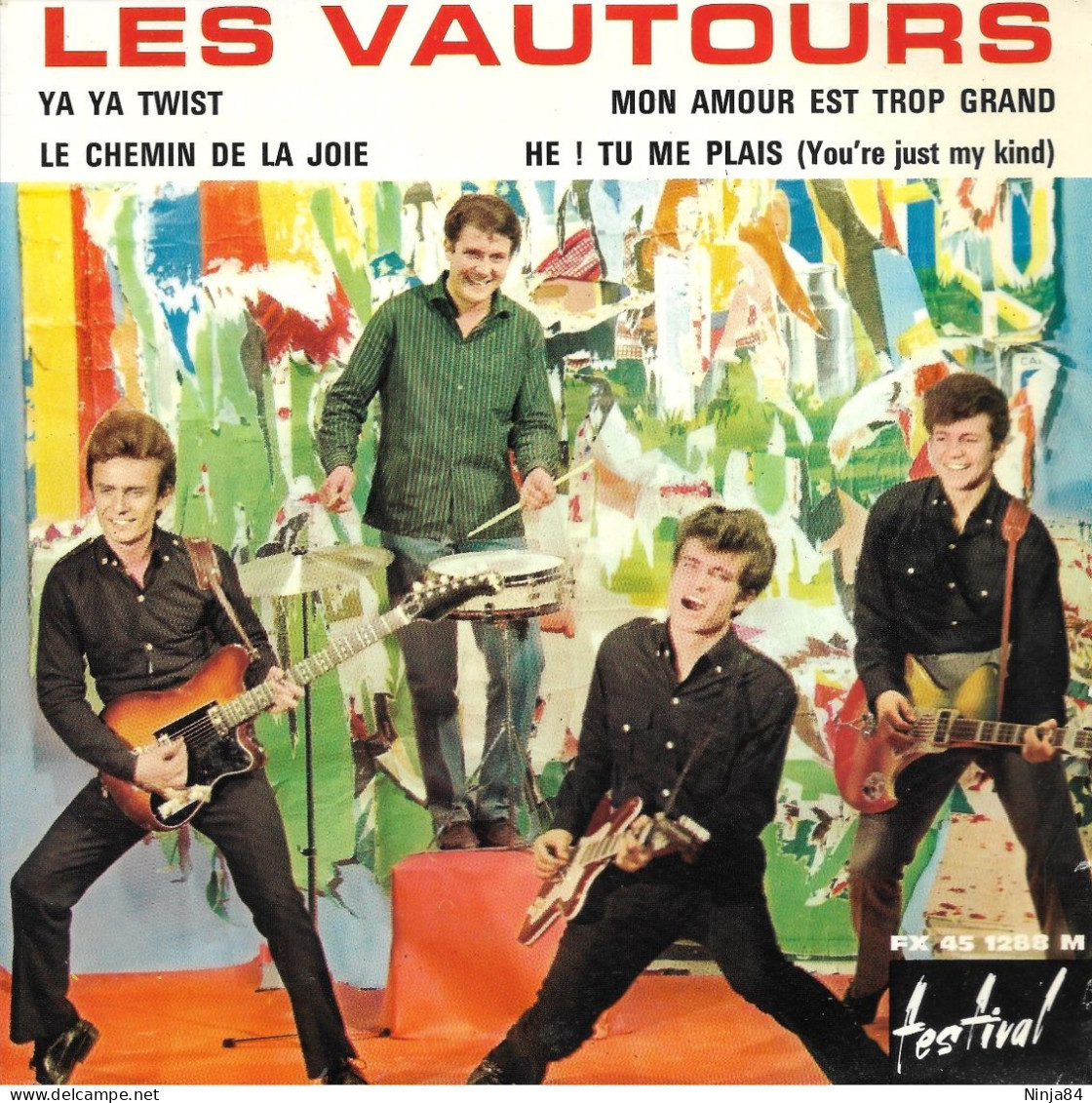 EP 45 RPM (7") Les Vautours  " Ya Ya Twist  " - Otros - Canción Francesa