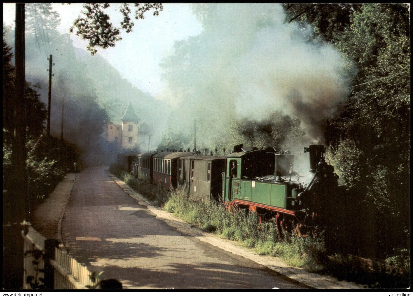 Oberlößnitz Radebeul Traditionsbahn     Lok 99539  Lößnitzgrund 1984 - Radebeul