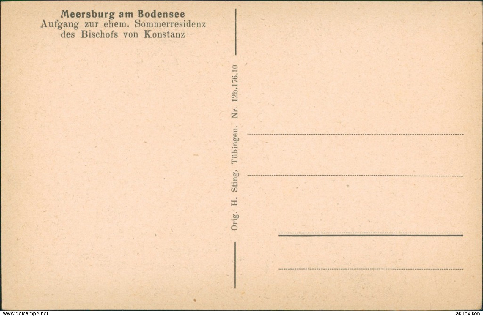 Ansichtskarte Meersburg Aufgang Sommerresidenz Des Bischofs Von Konstanz 1930 - Meersburg