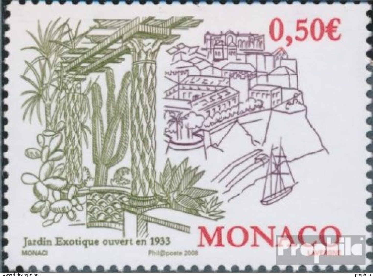 Monaco 2888 (kompl.Ausg.) Postfrisch 2008 75 Jahre Exotischer Garten - Unused Stamps