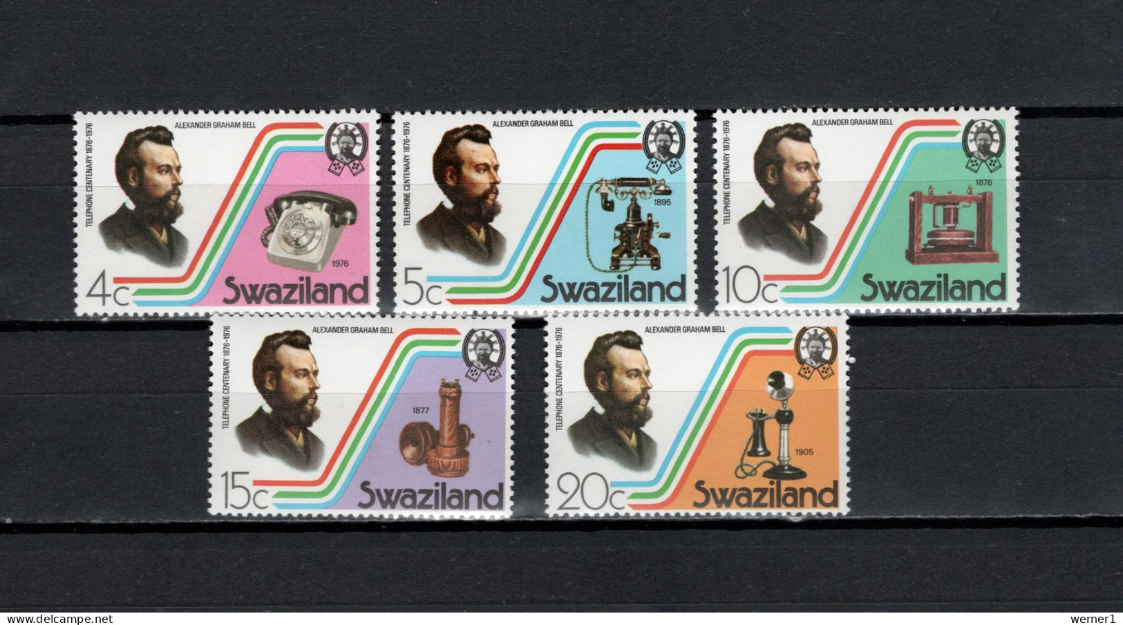 Swaziland 1976 Space, Telephone Centenary Set Of 5 MNH - Afrika