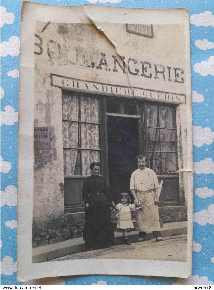 Carte Photo Commerce BOULANGERIE GRANDIERE - GUERIN ( A Située ) - Fotografia