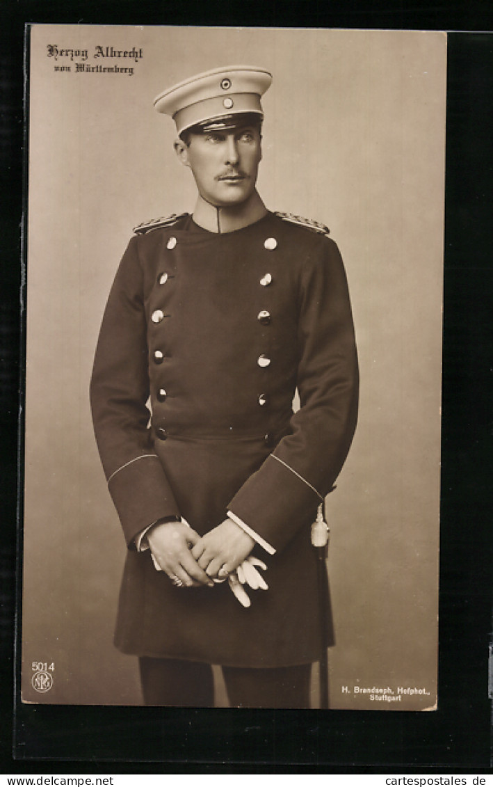 AK Herzog Albrecht Von Württemberg In Uniform  - Familias Reales