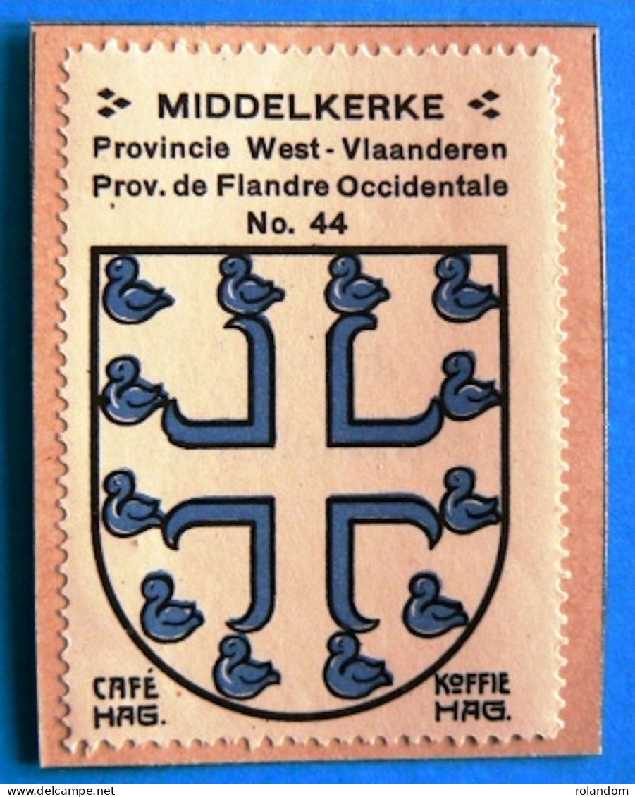 West-Vl N044 Middelkerke Timbre Vignette 1930 Café Hag Armoiries Blason écu TBE - Té & Café