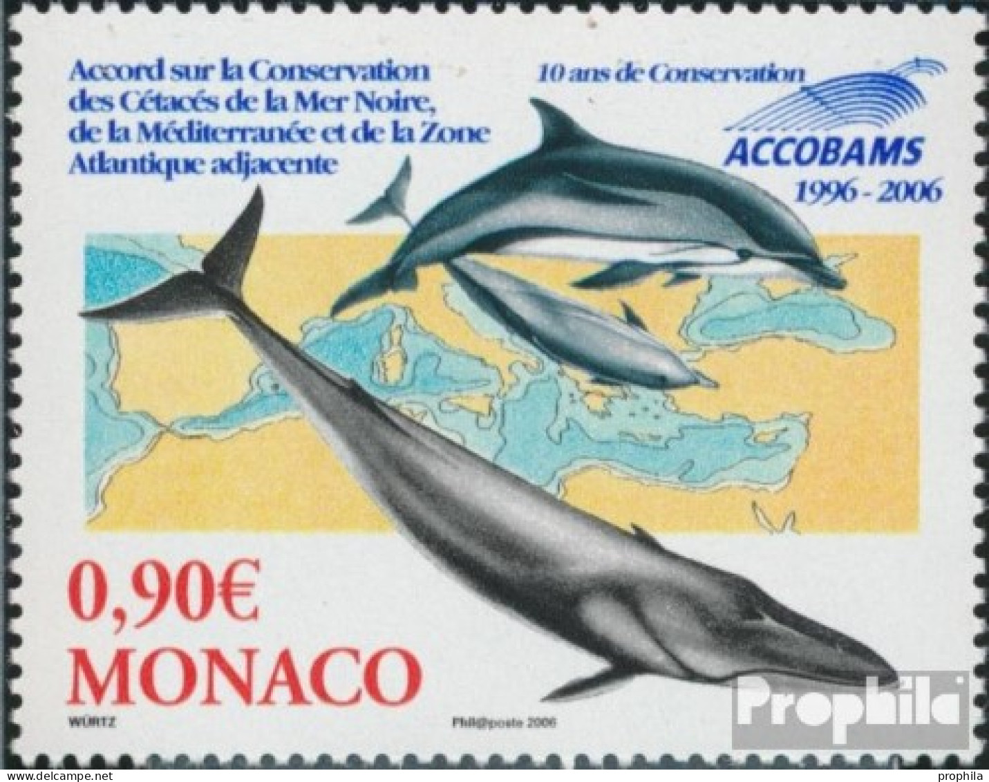 Monaco 2810 (kompl.Ausg.) Postfrisch 2006 10 Jahre ACCOBAMS - Neufs