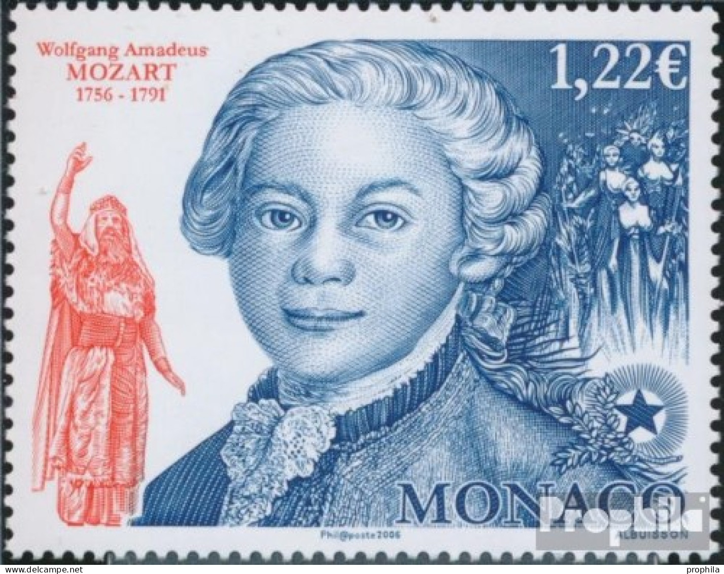 Monaco 2807 (kompl.Ausg.) Postfrisch 2006 Wolfgang Amadeus Mozart - Unused Stamps