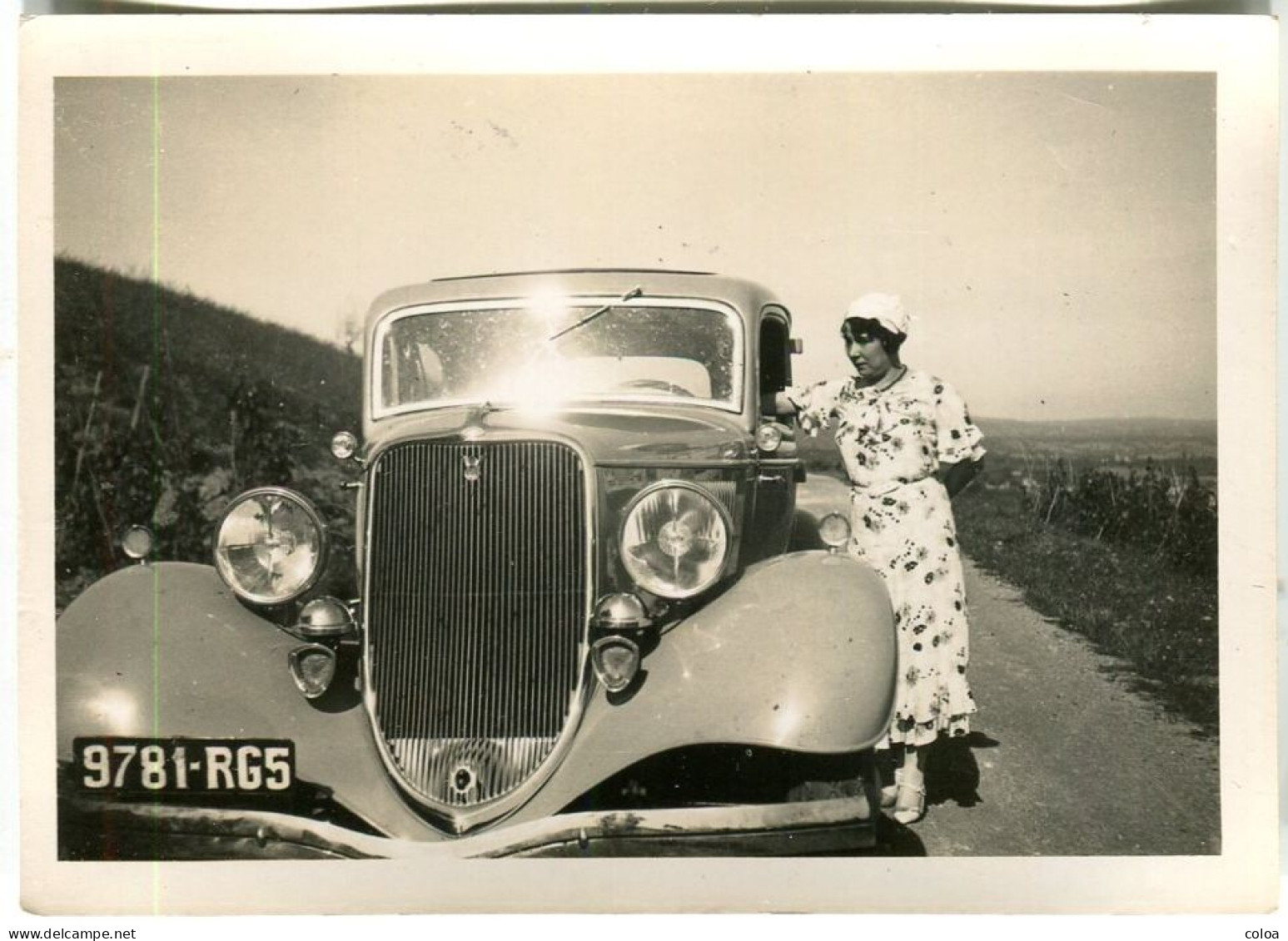 Deux Photographies Privées Automobile TALBOT Années 1930 - Automobiles