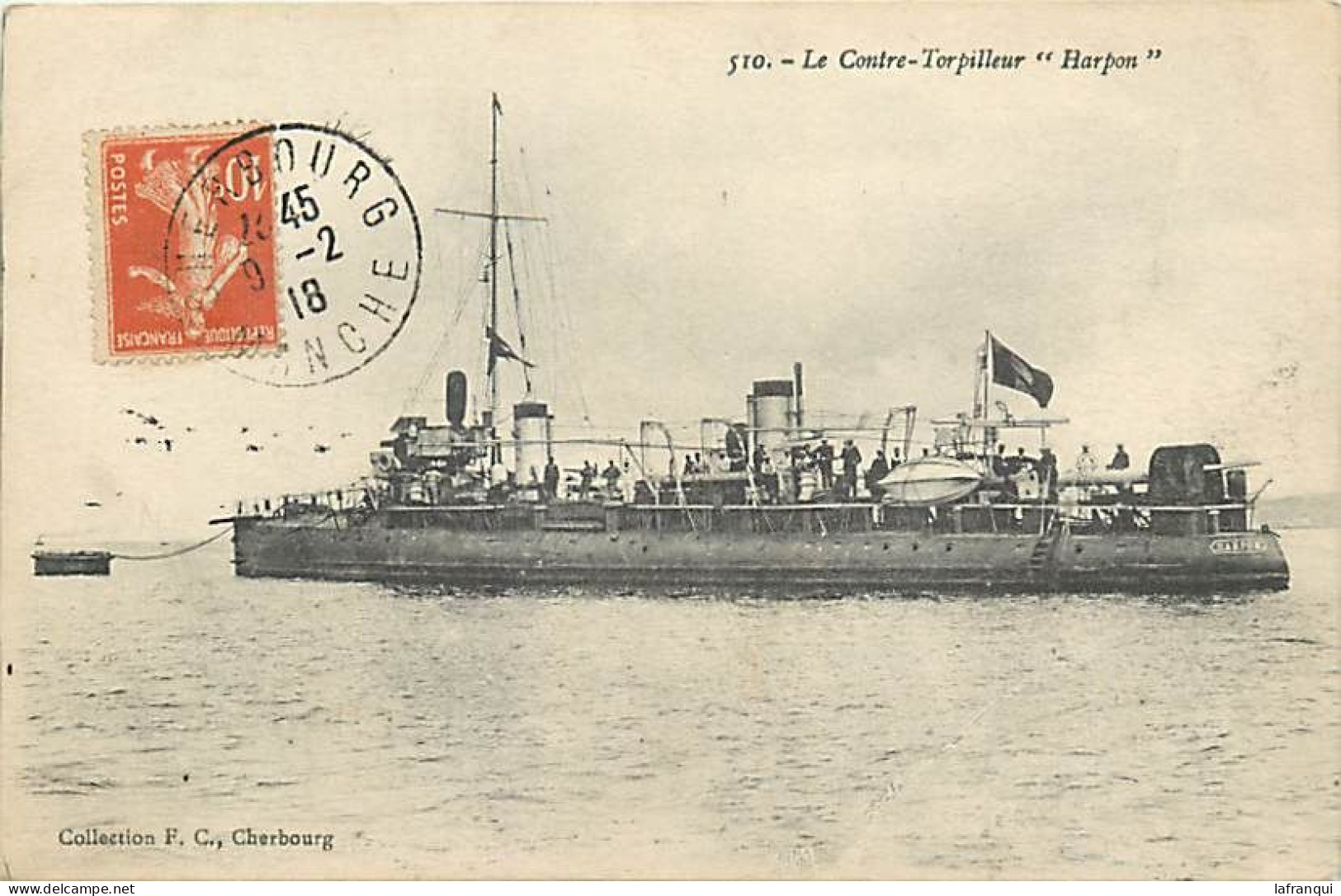 Themes Div-ref VV528- Marine Militaire Francaise -bateaux De Guerre -marine Nationale - Le Contre Torpilleur Harpon  - - Guerra