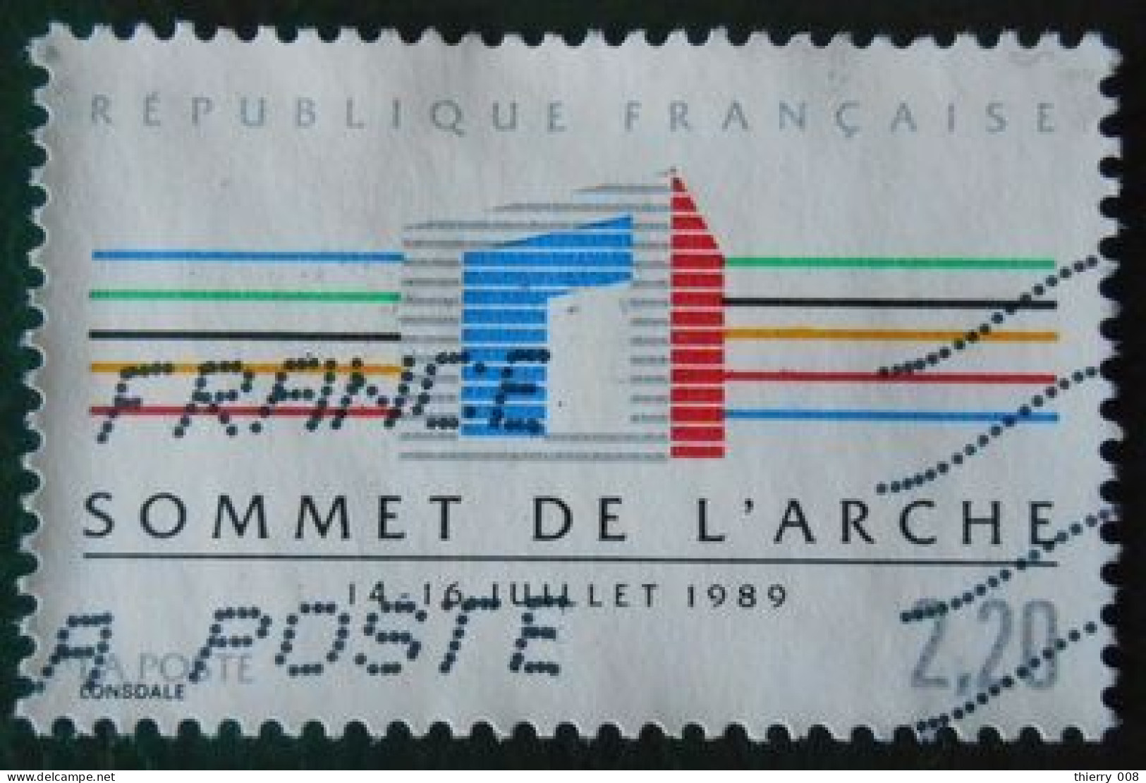 2600 France 1989 Oblitéré Sommet Des Pays Industrialisés Arche De La Défense - Oblitérés