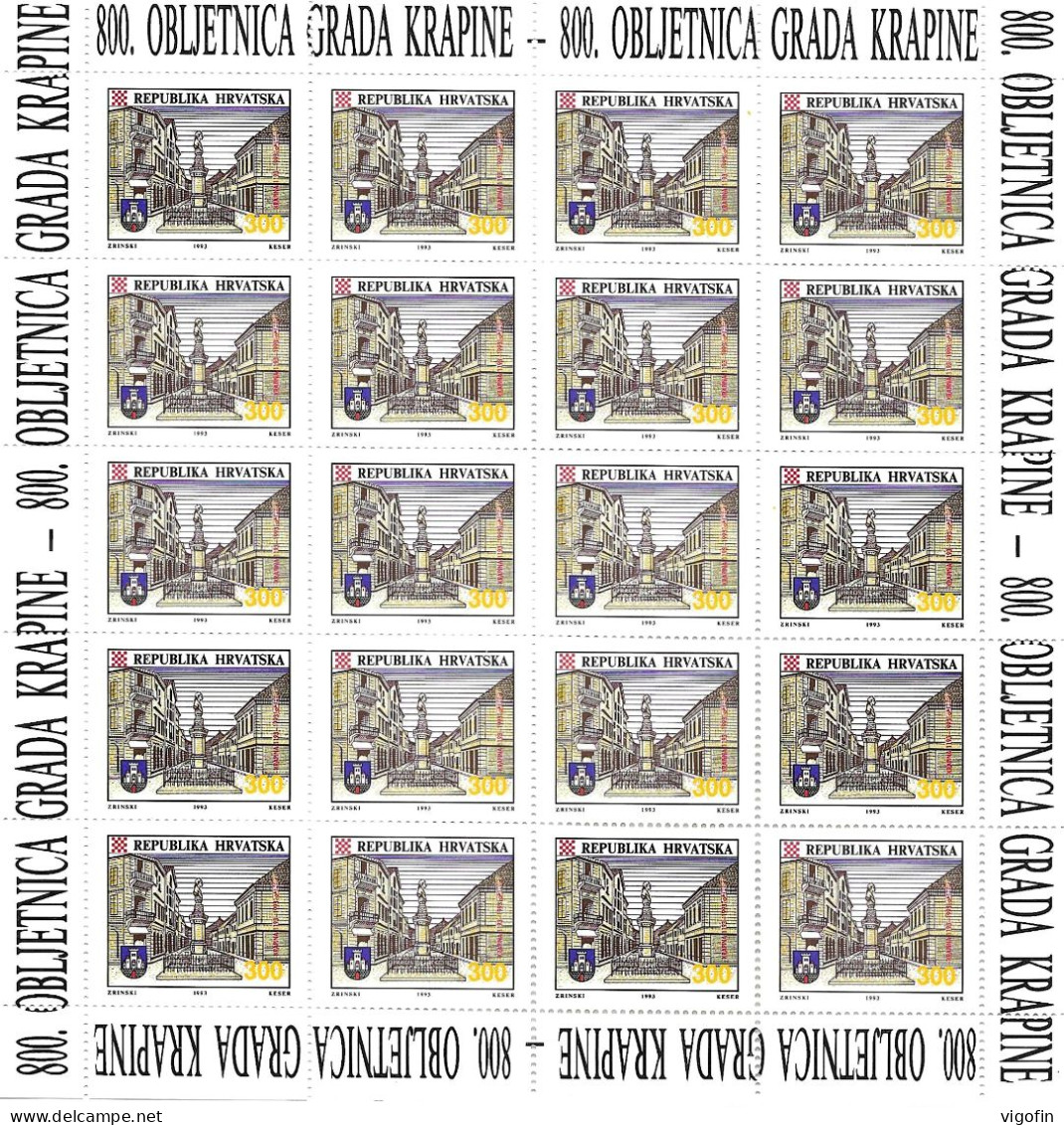 HR 1992-223 800A° KRAPINA, CROATIA-HRVATSKA, MS, MNH - Croatia