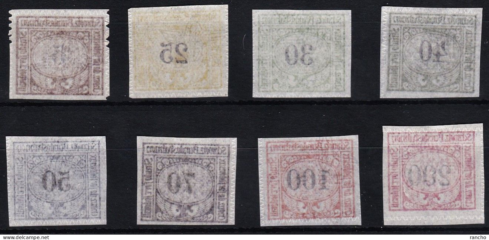 ** 1913. TIMBRES NEUFS DENTS DE SCIE A/GOMME PAPIER FIN C/S.B.K. Nr:1.4.5.6.7.9.10.11. MICHEL Nr:1.4.5.6.7.9.10.11.** - Bahnwesen