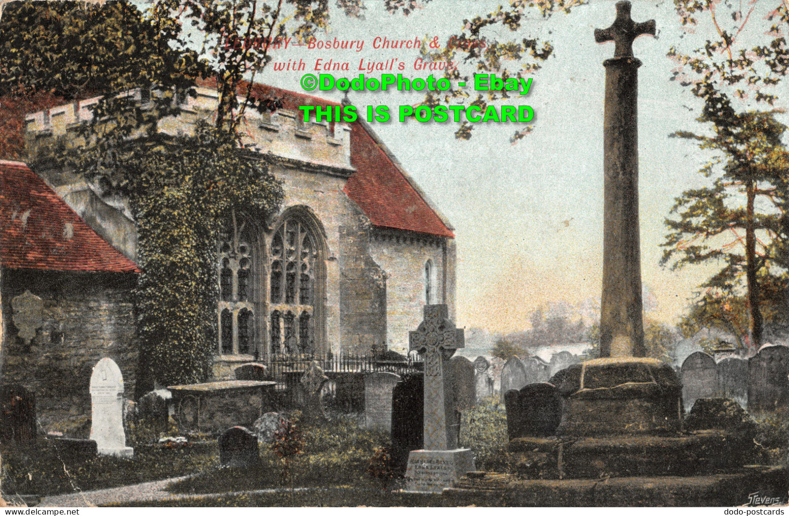 R436058 Ledbury. Bosbury Church And Cross With Edna Lyall Grave - Welt