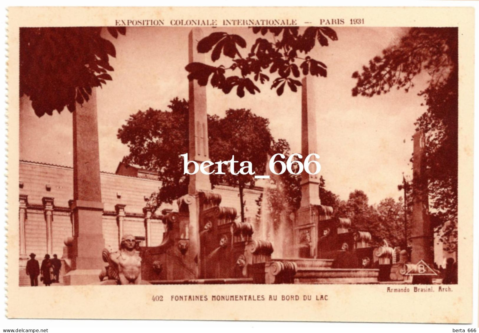 Paris Colonial Exposition 1931 Italy Fountains - Expositions