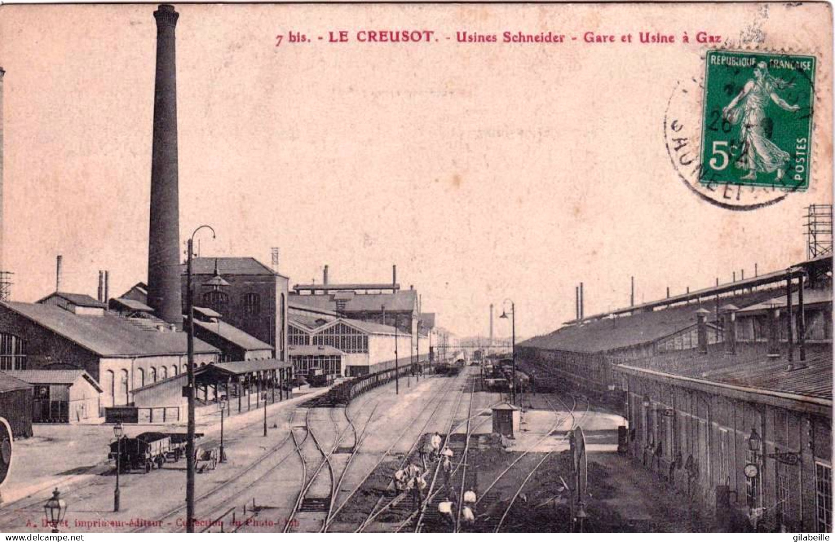 71 - Saone Et Loire -  LE CREUSOT - Usines Schneider - Gare Et Usine A Gaz - Le Creusot