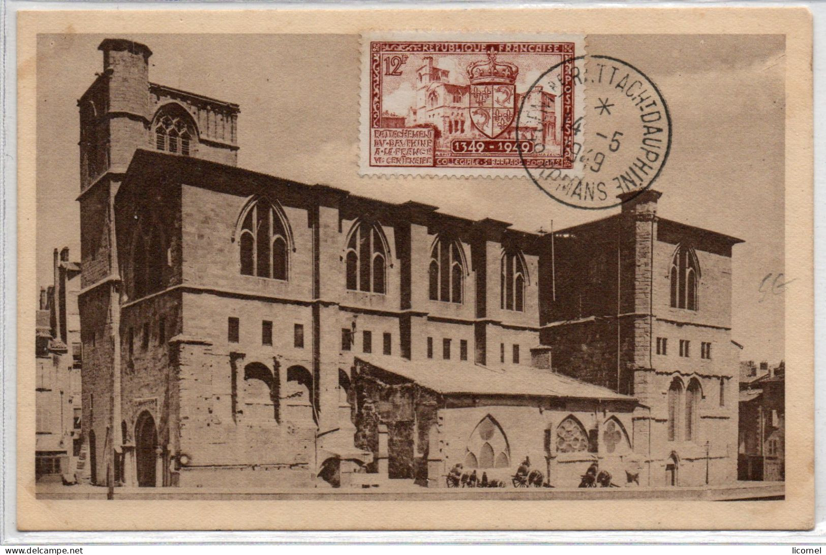 Carte Maxi  1949 : ROMANS La Collegiale Saint Barnard - 1940-1949