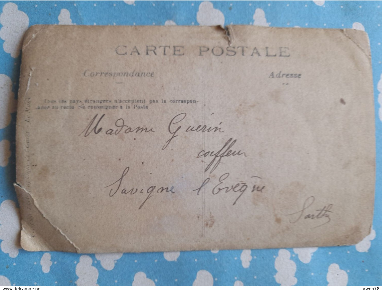 Carte Photo Commerce COIFFEUR ? L. CHEREAU SAVIGNE L'EVEQUE ? - Photographie