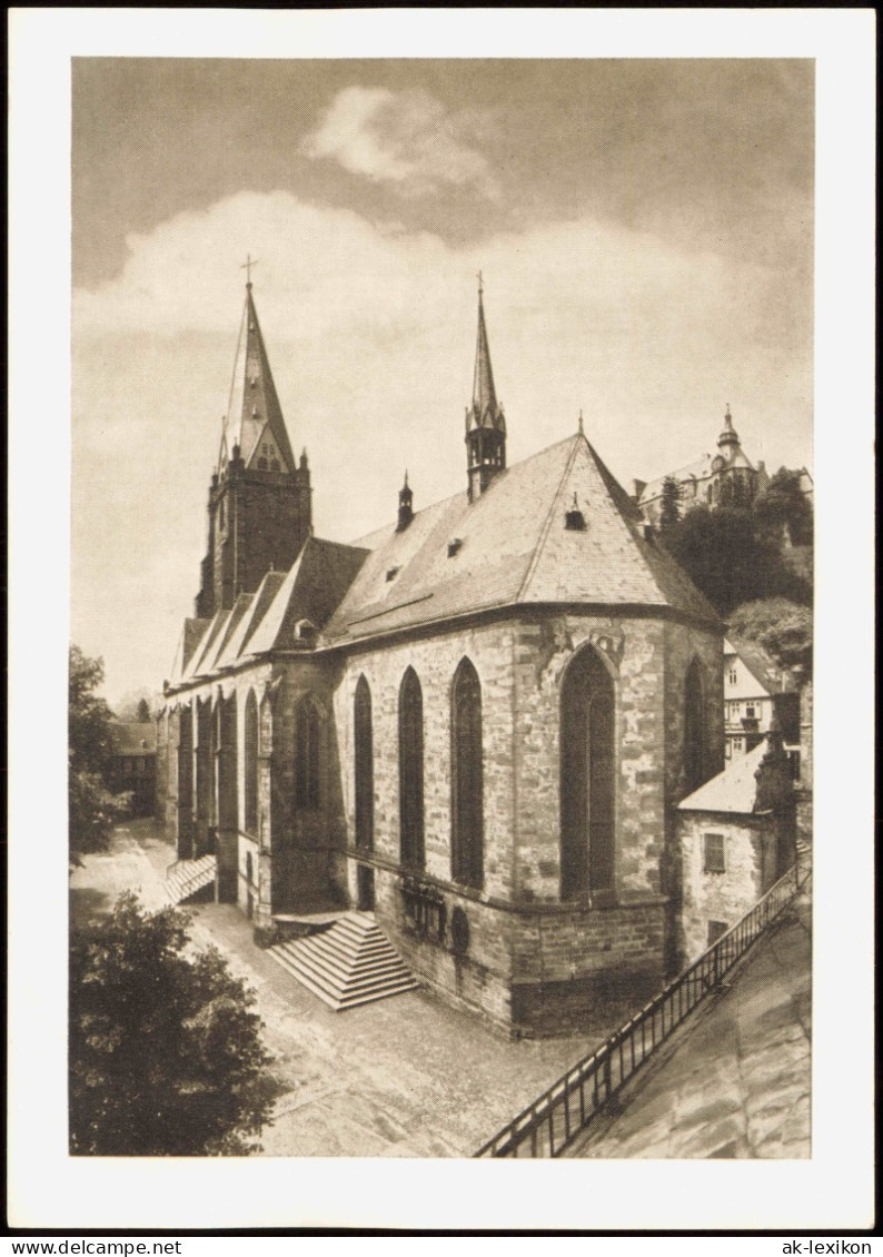 Ansichtskarte Marburg An Der Lahn Ev. Pfarrkirche Marienkirche 1954 - Marburg