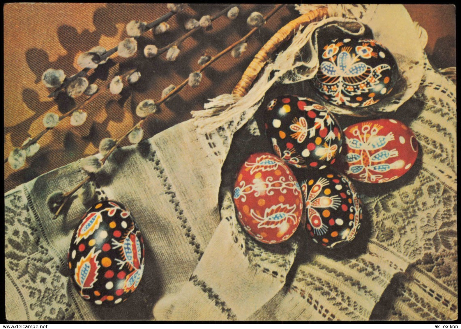 Ansichtskarte  Ostern / Eastern Bemalte Ostereier Ungarn Magyar 1965 - Autres & Non Classés