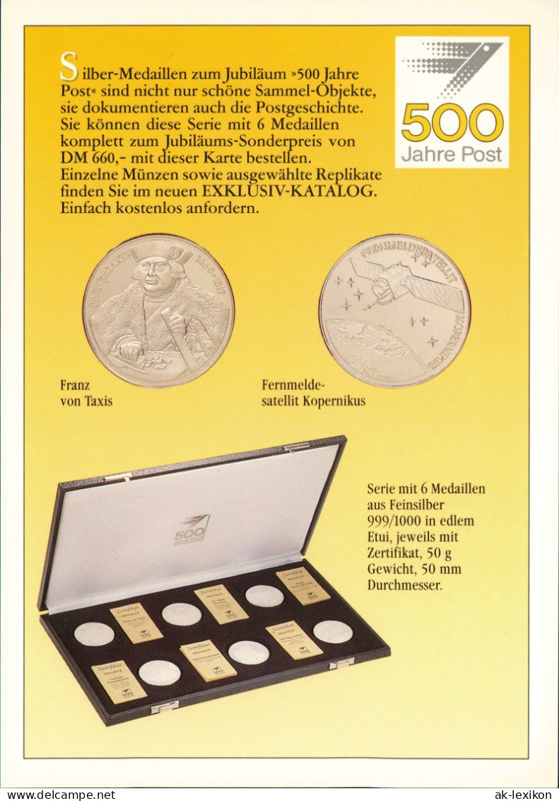 Reklame & Werbung Silber-Medaillen Zum Jubiläum 500 Jahre Post 1999 - Publicité