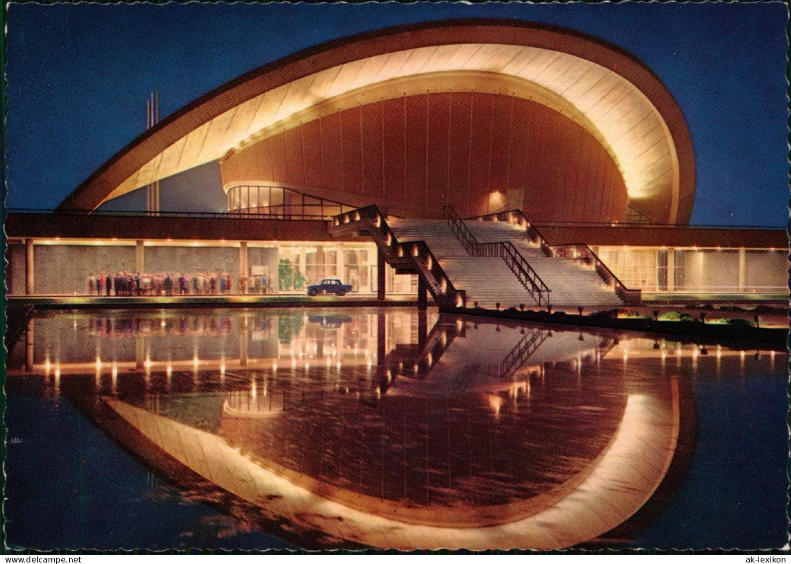 Ansichtskarte Tiergarten-Berlin Kongreßhalle Beleuchtung Bei Nacht 1967 - Dierentuin