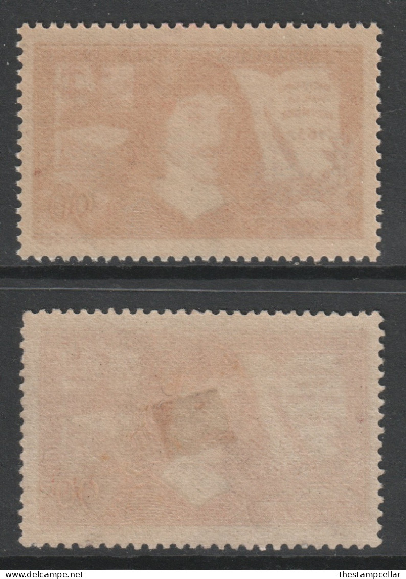France Scott 330/331 - SG574/575,1937 Rene Descartes Set MH* - Unused Stamps