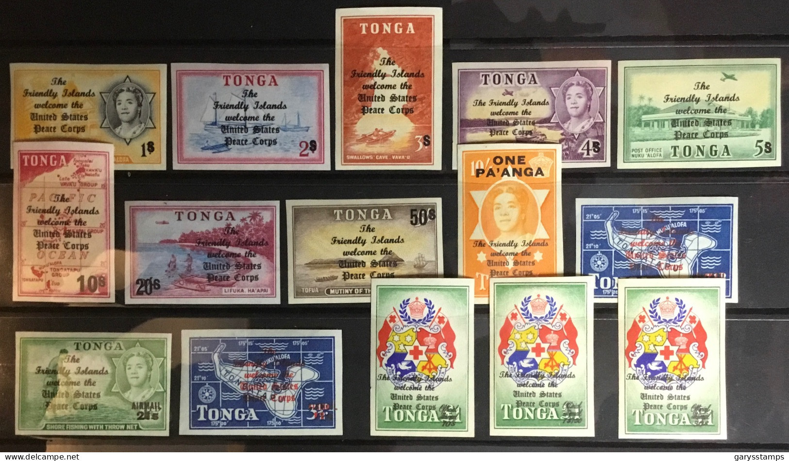 Tonga 1967 Peace Corps Overprint Complete Set MNH - Tonga (...-1970)