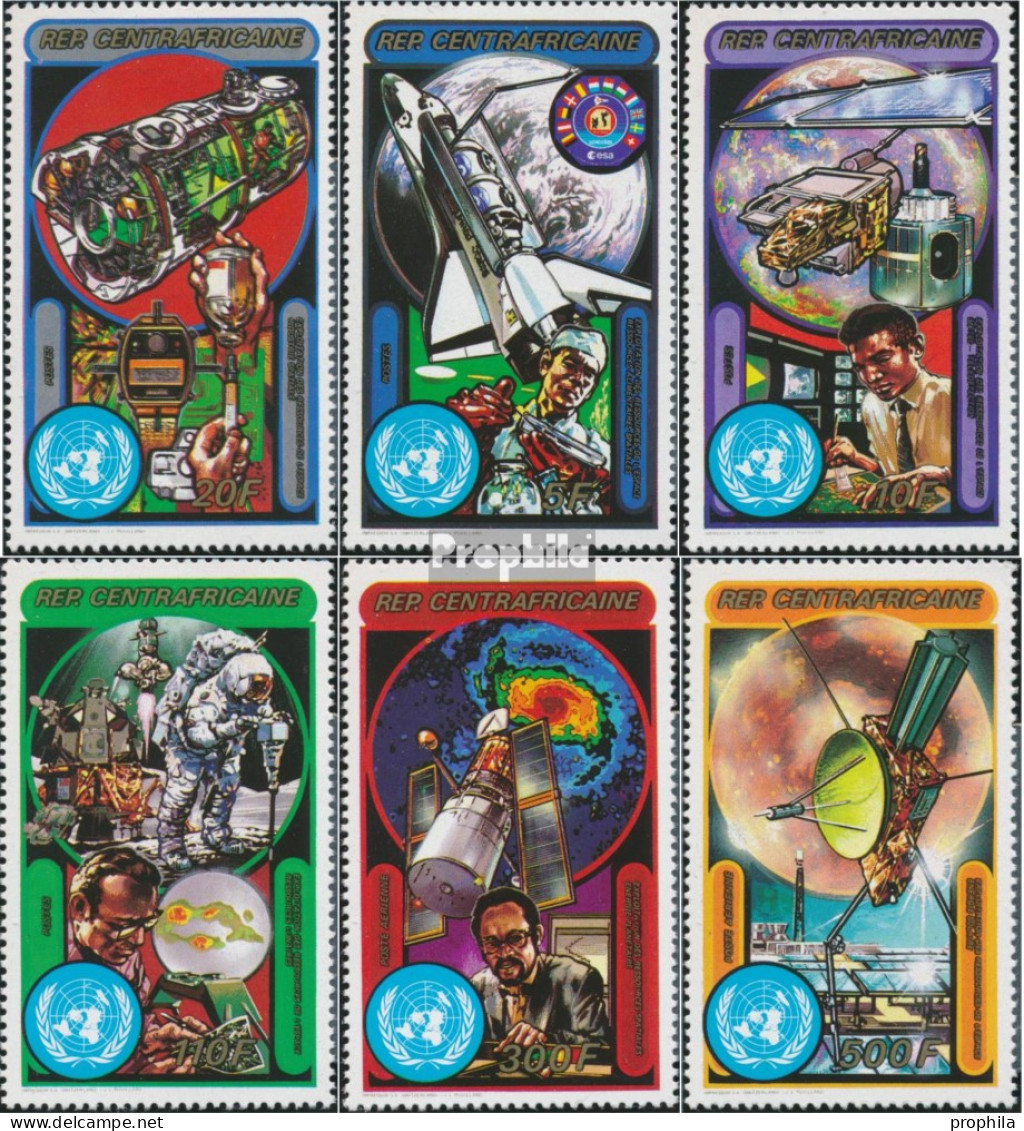 Zentralafrikanische Republik 861A-866A (kompl.Ausg.) Postfrisch 1982 Weltraum - Unused Stamps