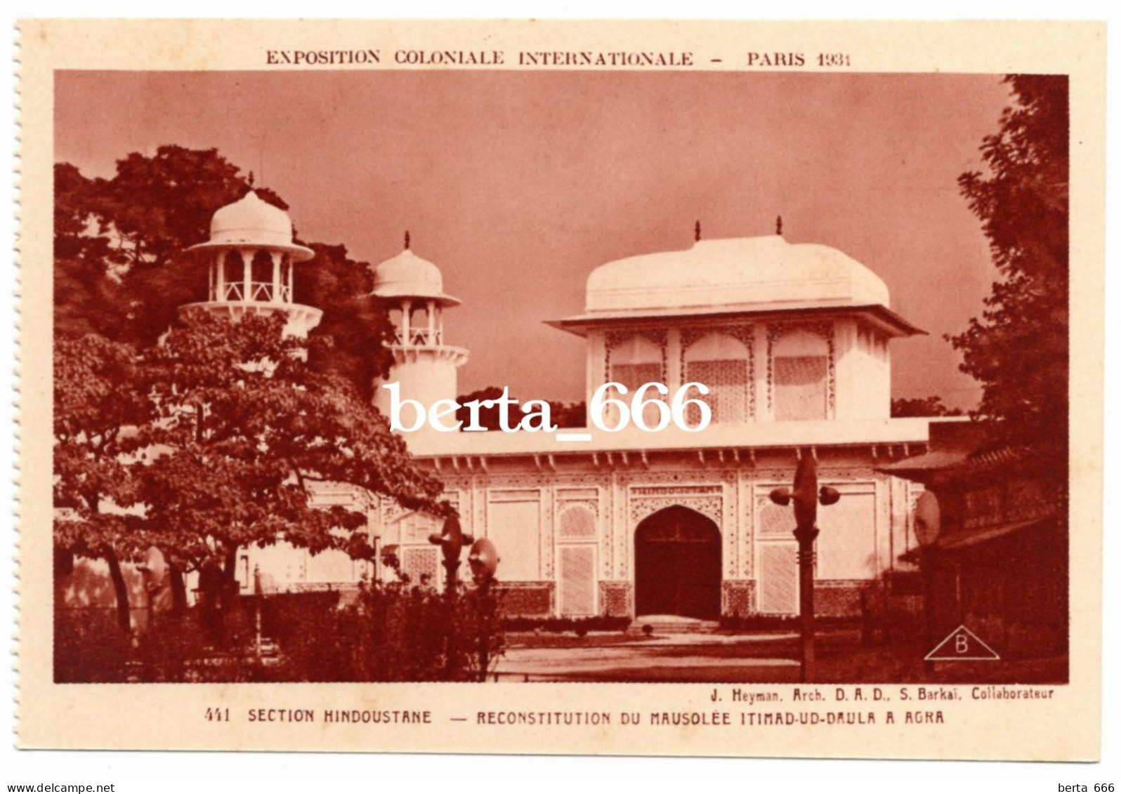Paris Colonial Exposition 1931 Hindustan Mausoleum - Expositions