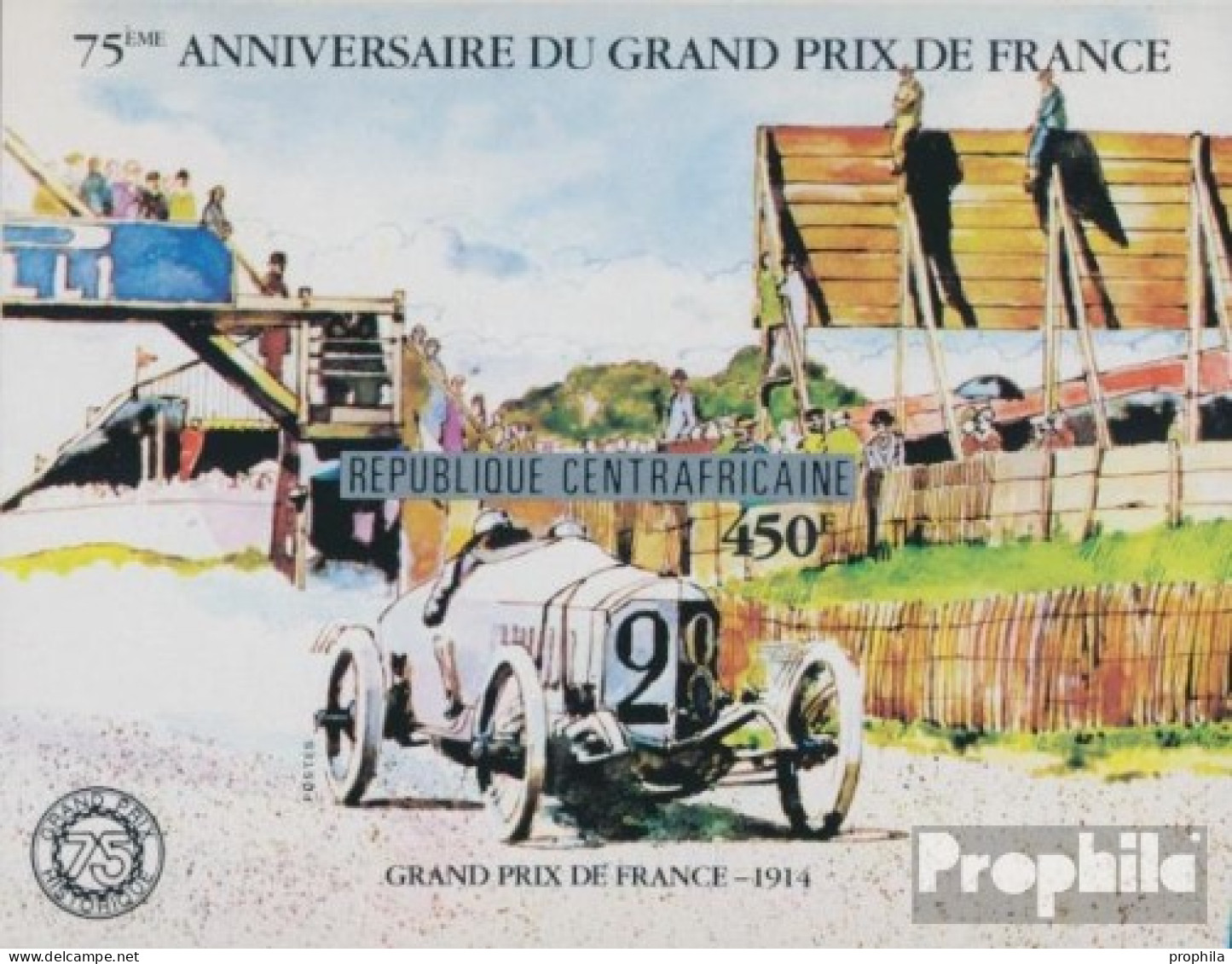 Zentralafrikanische Republik Block153B (kompl.Ausg.) Ungezähnt Postfrisch 1981 Großer Preis Von Frankreich - Nuevos