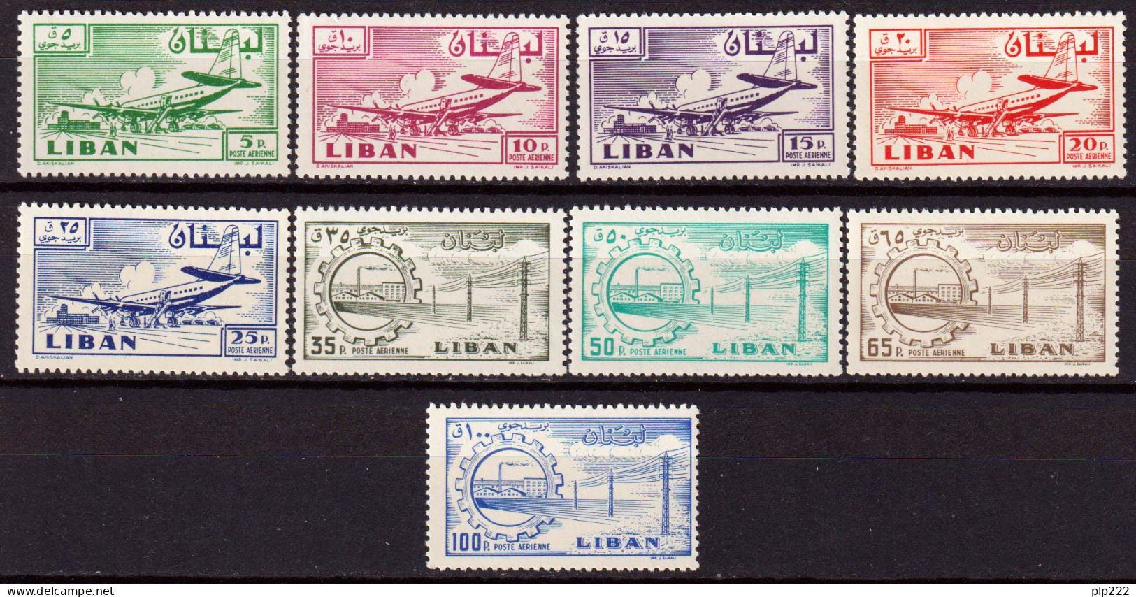 Libano 1959 Y.T.A161/69 **/MNH VF/F - Liban