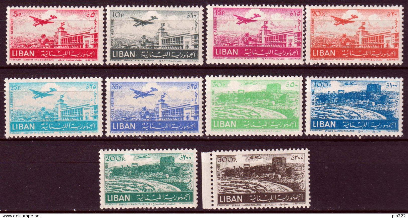 Libano 1952 Y.T.A72/81 **/MNH VF/F - Liban