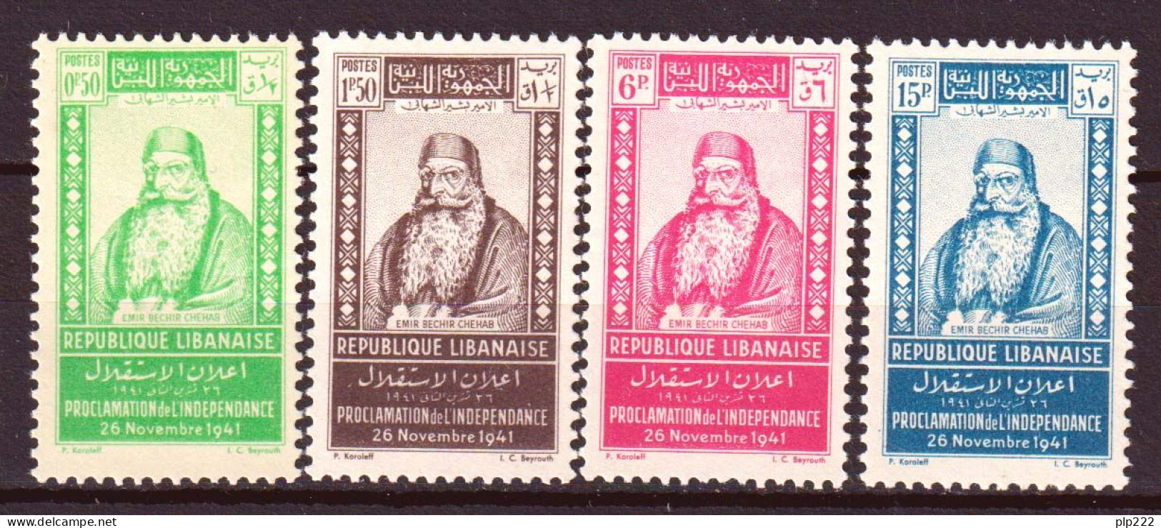 Gran Libano 1942 Y.T.176/79 **/MNH VF/F - Unused Stamps