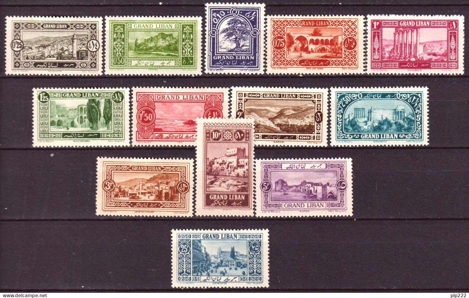 Gran Libano 1925 Y.T.50/62 */MH VF/F - Unused Stamps