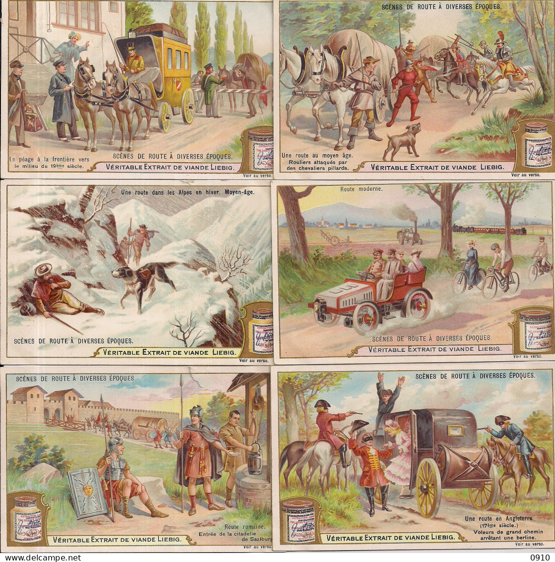 SCENES DE ROUTE A DIVERSES EPOQUES S797-VA474-1904 - Liebig