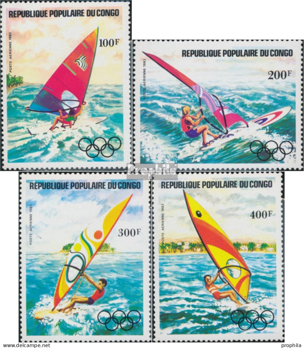 Kongo (Brazzaville) 917-920 (kompl.Ausg.) Postfrisch 1983 Windsurfen - Ongebruikt