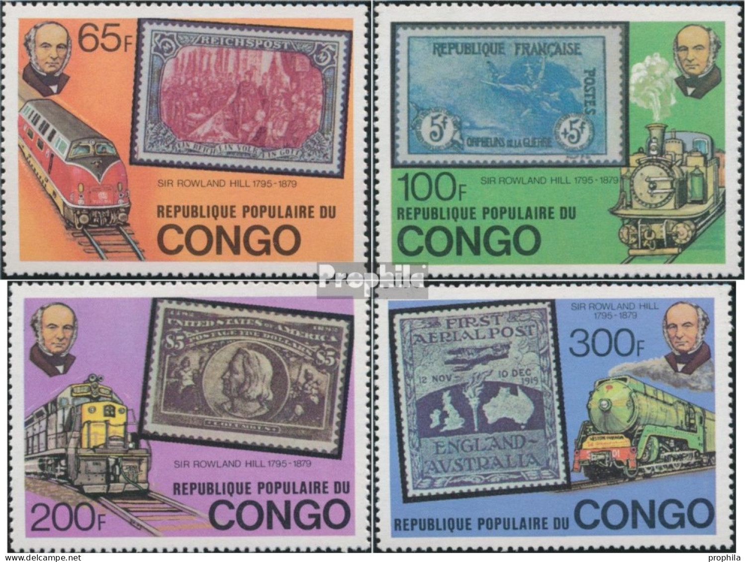 Kongo (Brazzaville) 680-683 (kompl.Ausg.) Postfrisch 1979 Rowland Hill - Nuevas/fijasellos