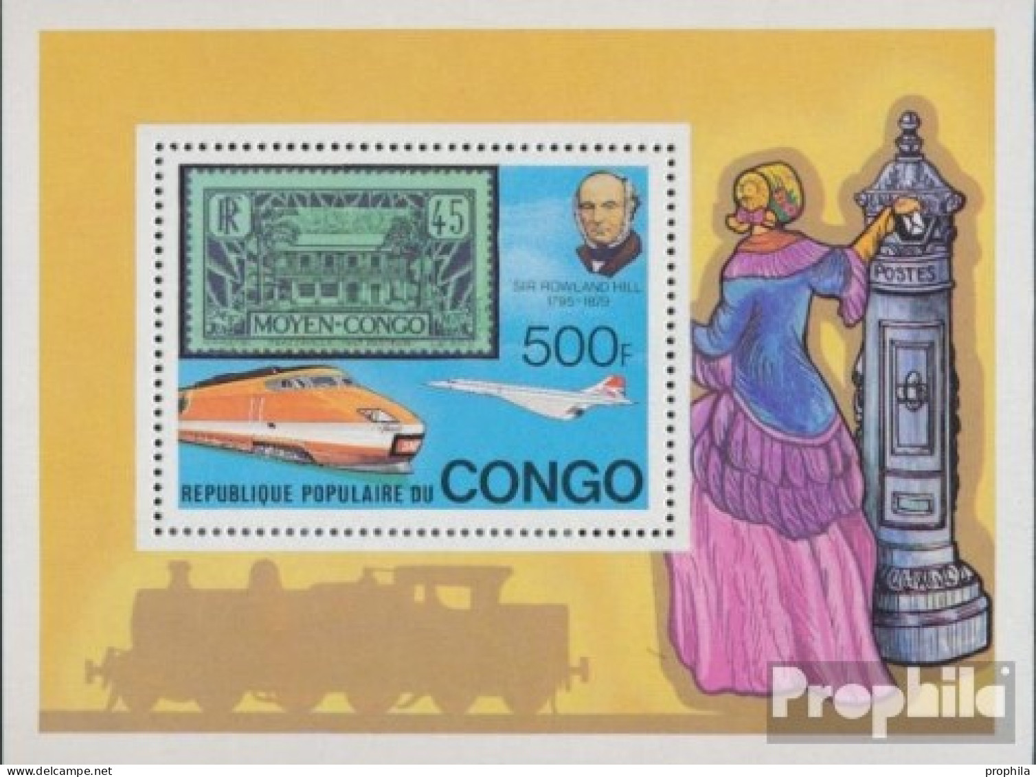 Kongo (Brazzaville) Block19 (kompl.Ausg.) Postfrisch 1979 Rowland Hill - Mint/hinged