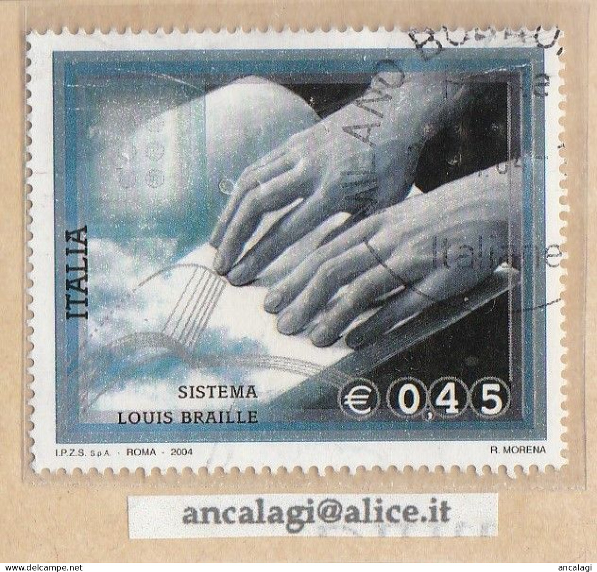 USATI ITALIA 2004 - Ref.0948 "SISTEMA DI LETTURA LOUIS BRAILLE" 1 Val. - - 2001-10: Oblitérés