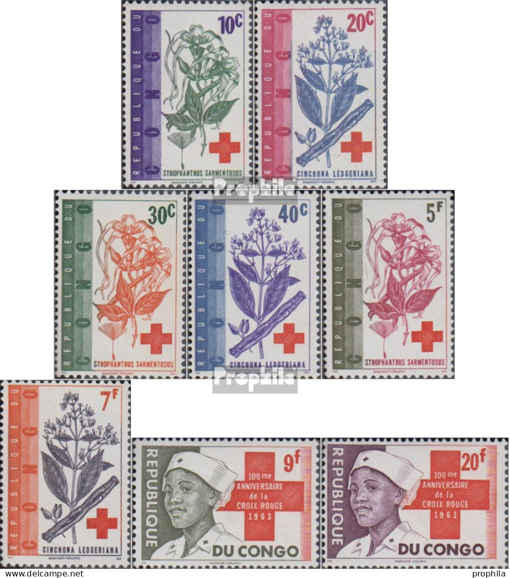 Kongo (Kinshasa) 119-126 (kompl.Ausg.) Postfrisch 1963 Rotes Kreuz - Andere & Zonder Classificatie