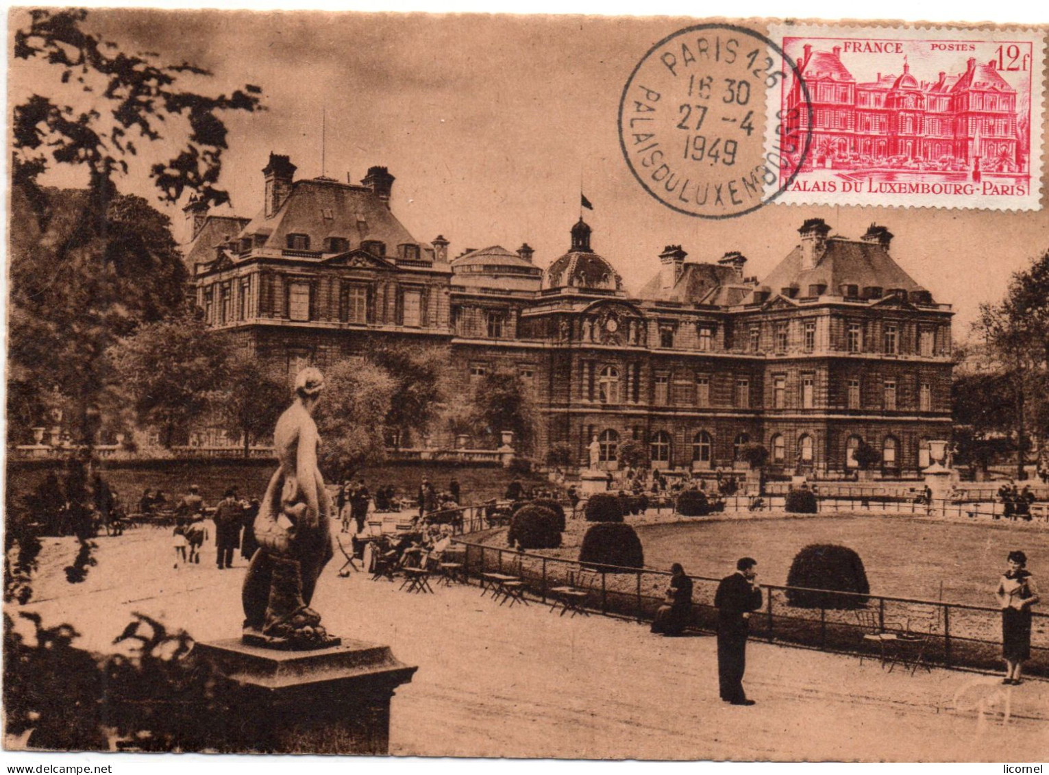 Carte Maxi  1949 : Jardin Et Palais Du Luxembourg - 1940-1949