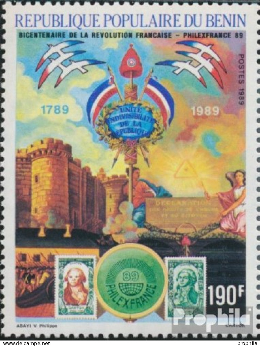 Benin 484 (kompl.Ausg.) Postfrisch 1989 Französische Revolution - Benin - Dahomey (1960-...)