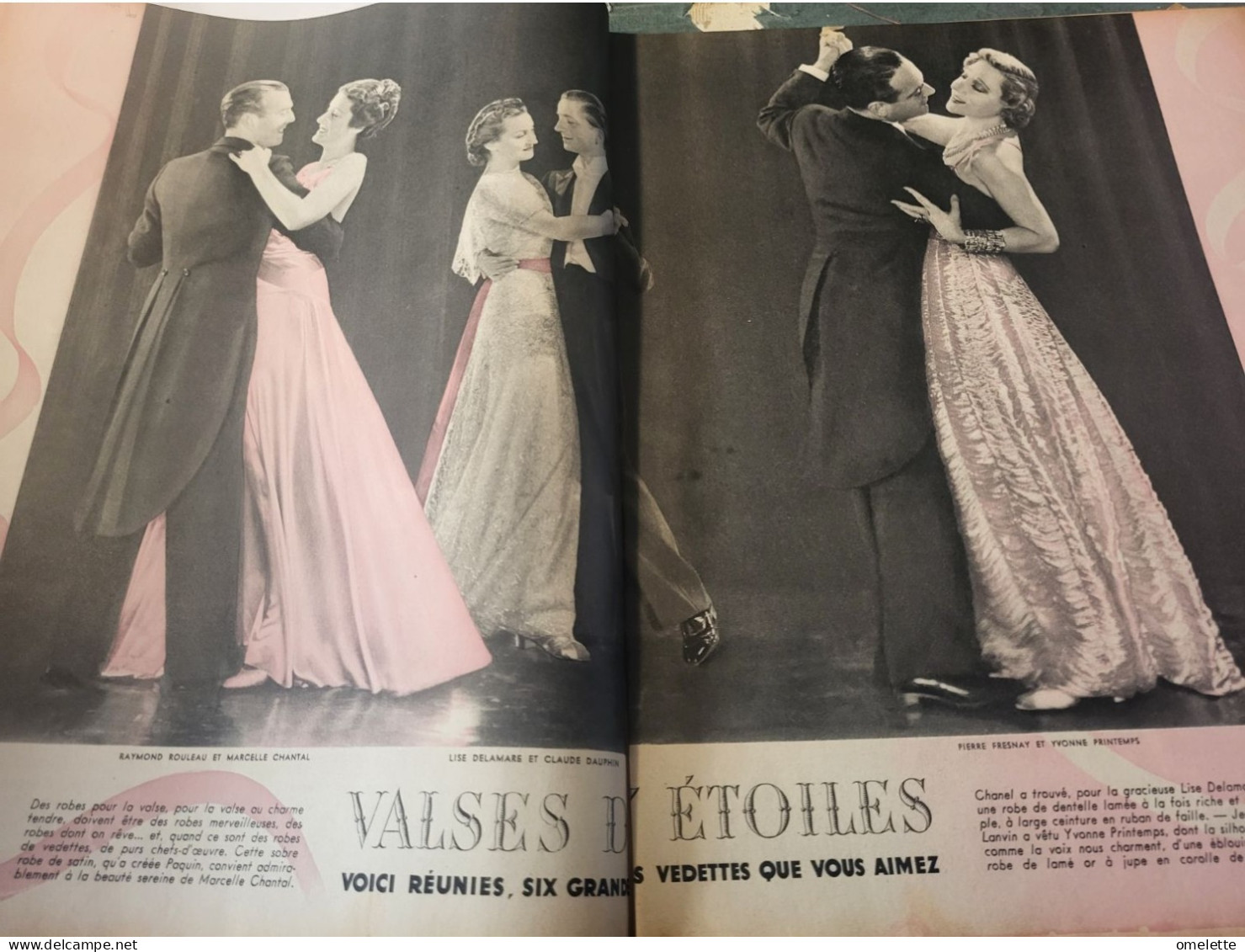 MARIE CLAIRE 1937/MORGAN/MODIRE/ROULEAU -CHANTAL DELAMARE-DAUPHIN FRESNAY PRINTEMPS/MAURIAC/LAMOUR LOBARD/GASTON BONHEUR - 1900 - 1949