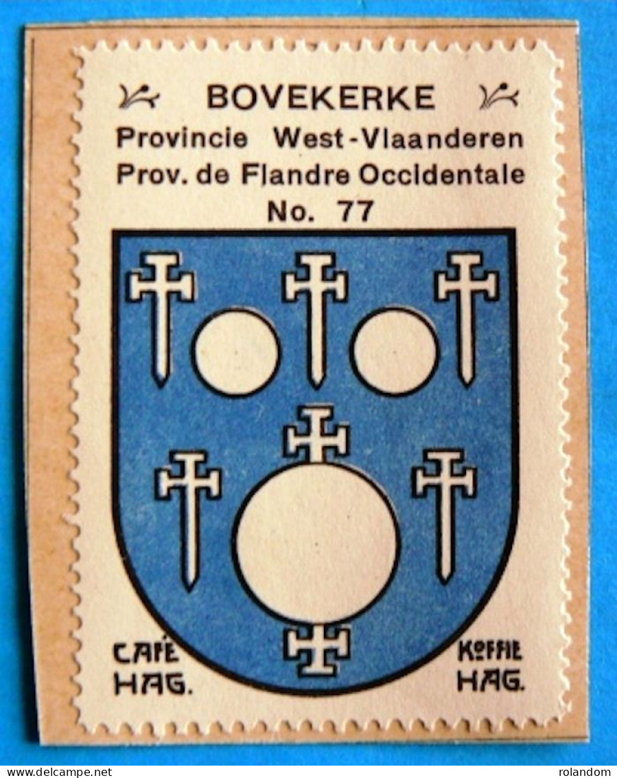 West-Vl N077 Bovekerke Koekelare Timbre Vignette 1930 Café Hag Armoiries Blason écu TBE - Tea & Coffee Manufacturers