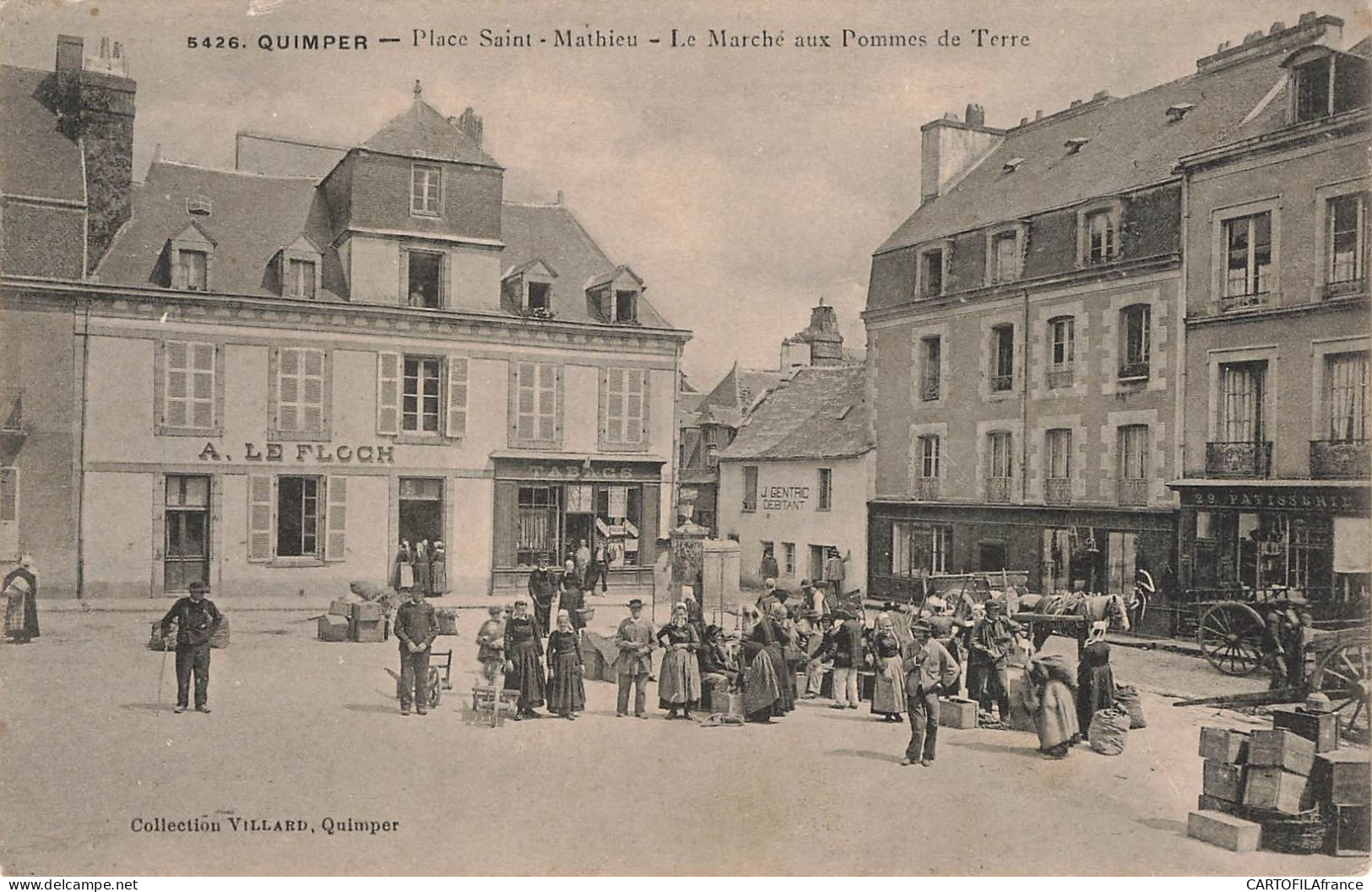 QUIMPER Place Saint Mathieu Le Marché Aux Pommes De Terres - Quimper