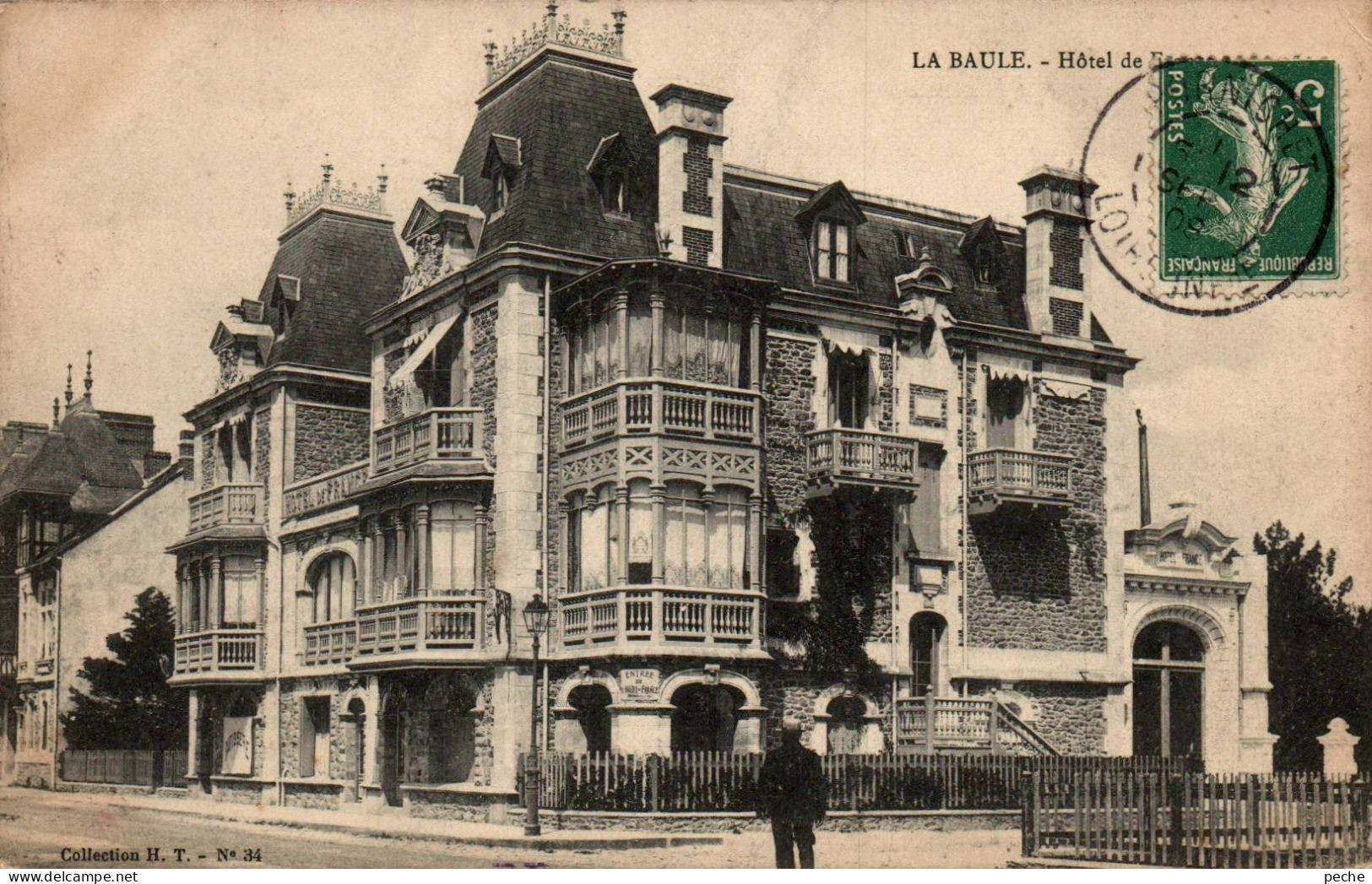 N°387 W -cpa La Baule -hôtel De France- - Hotel's & Restaurants