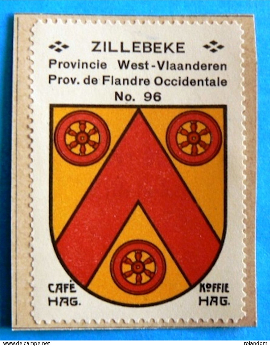 West-Vl N096 Zillebeke Ieper Ypres Timbre Vignette 1930 Café Hag Armoiries Blason écu TBE - Tea & Coffee Manufacturers