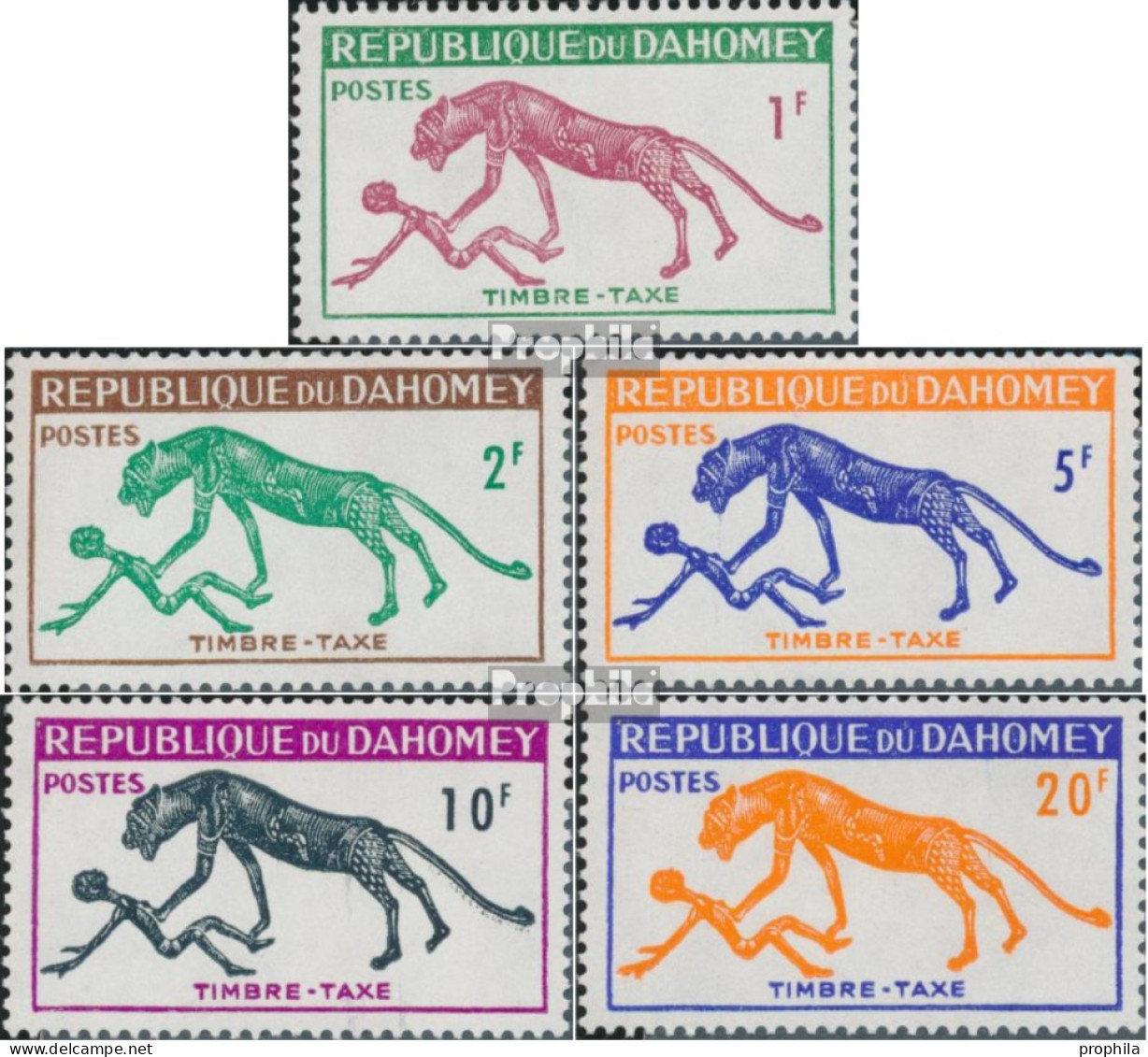 Dahomey P32-P36 (kompl.Ausg.) Postfrisch 1963 Portomarken - Benin – Dahomey (1960-...)