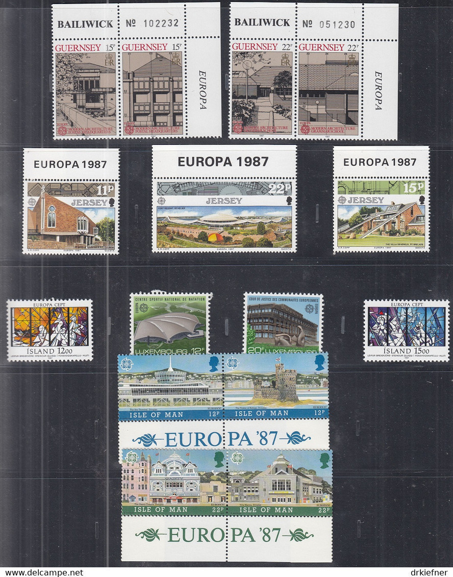 EUROPA CEPT 1987, Postfrisch **, Gemeinschaftsausgaben Komplett (ohne Blöcke) - 1987