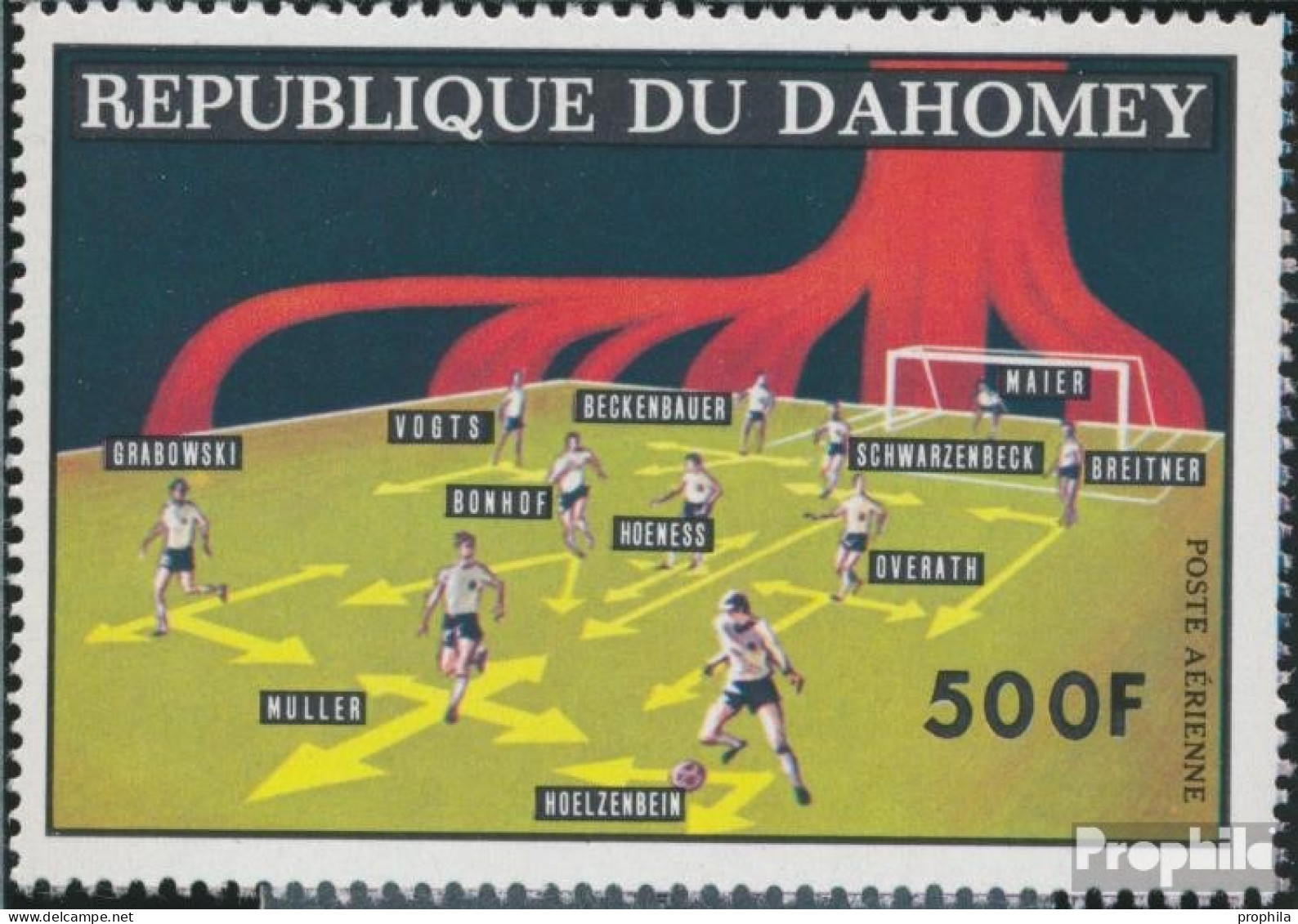 Dahomey 609A (kompl.Ausg.) Postfrisch 1974 Fußball - Bénin – Dahomey (1960-...)